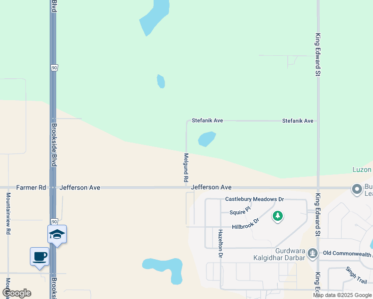 map of restaurants, bars, coffee shops, grocery stores, and more near Melgund Road in Winnipeg