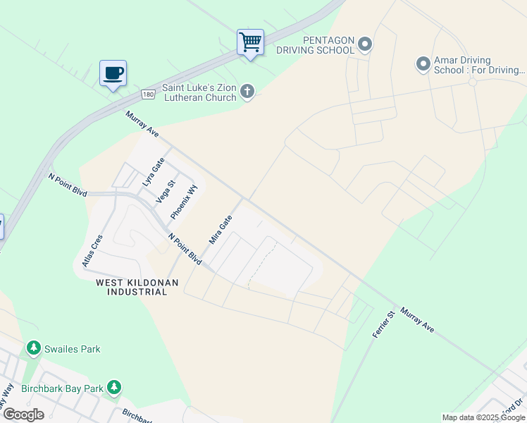 map of restaurants, bars, coffee shops, grocery stores, and more near 839 Murray Avenue in Winnipeg