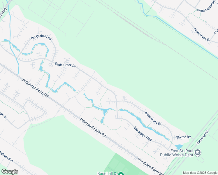 map of restaurants, bars, coffee shops, grocery stores, and more near 157 Eagle Creek Drive in East Saint Paul