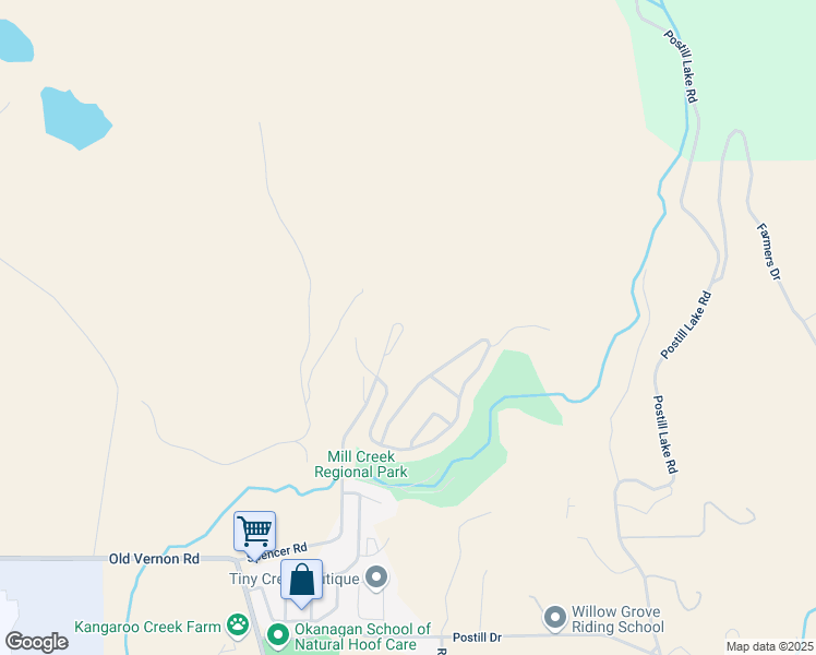 map of restaurants, bars, coffee shops, grocery stores, and more near 6490 Spencer Road in Kelowna