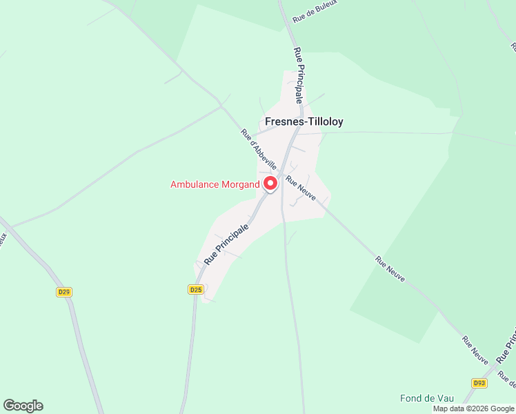 map of restaurants, bars, coffee shops, grocery stores, and more near Rue Principale in Fresnes-Tilloloy
