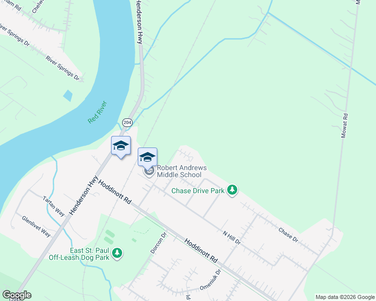 map of restaurants, bars, coffee shops, grocery stores, and more near 39 Donna Place in East Saint Paul
