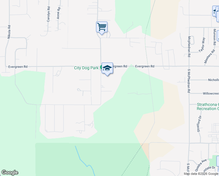 map of restaurants, bars, coffee shops, grocery stores, and more near 1650 Dolora Road in Campbell River