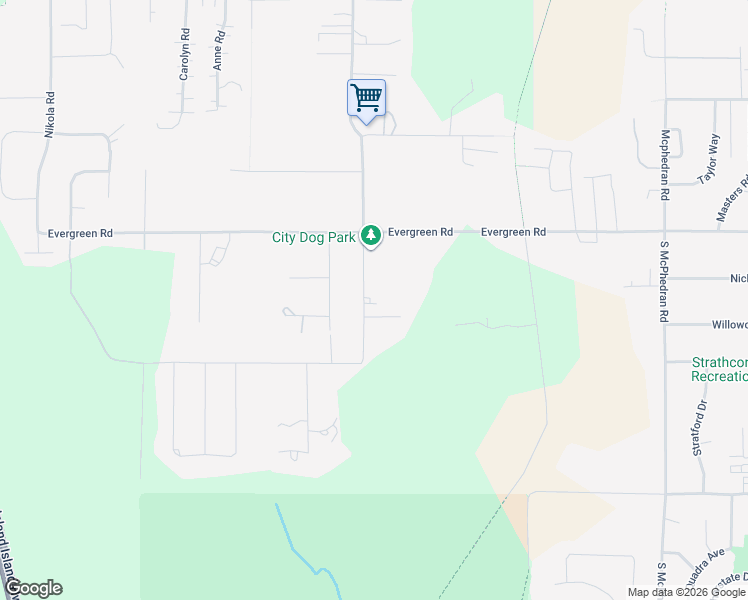map of restaurants, bars, coffee shops, grocery stores, and more near 1650 Dolora Road in Campbell River