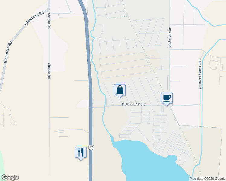 map of restaurants, bars, coffee shops, grocery stores, and more near Commonwealth Rd in Central Okanagan Regional District