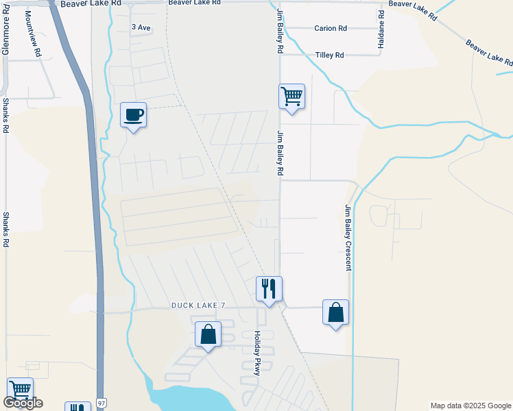 map of restaurants, bars, coffee shops, grocery stores, and more near 8900 Jim Bailey Road in Kelowna