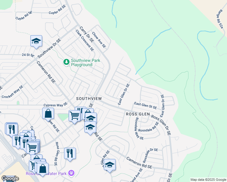 map of restaurants, bars, coffee shops, grocery stores, and more near 14 Elder Avenue Southeast in Medicine Hat