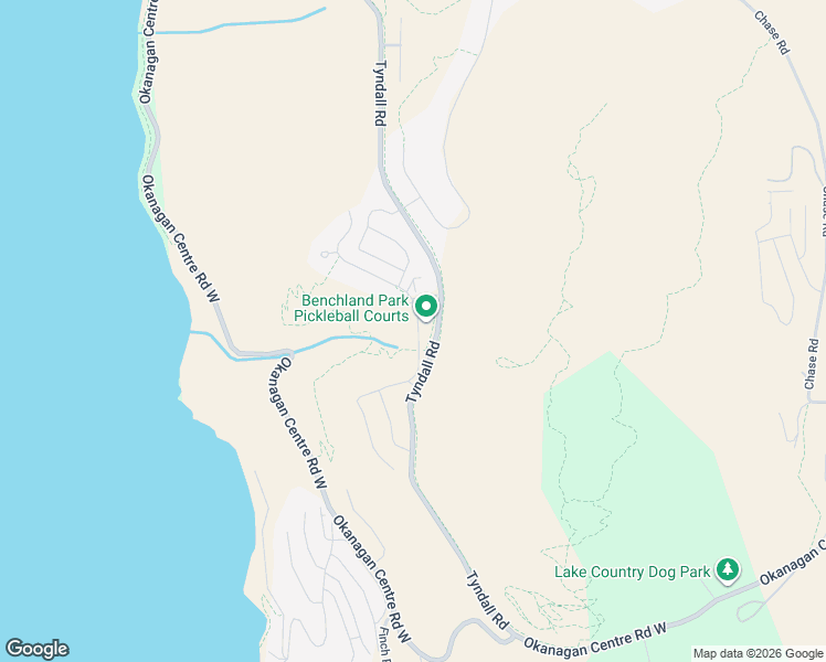 map of restaurants, bars, coffee shops, grocery stores, and more near 9421 Tyndall Road in Lake Country