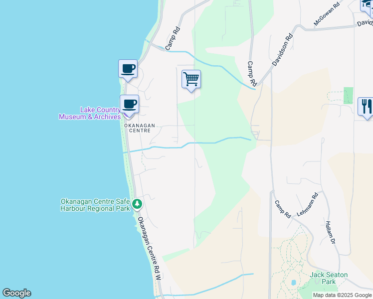 map of restaurants, bars, coffee shops, grocery stores, and more near 11114 Hare Road in Lake Country