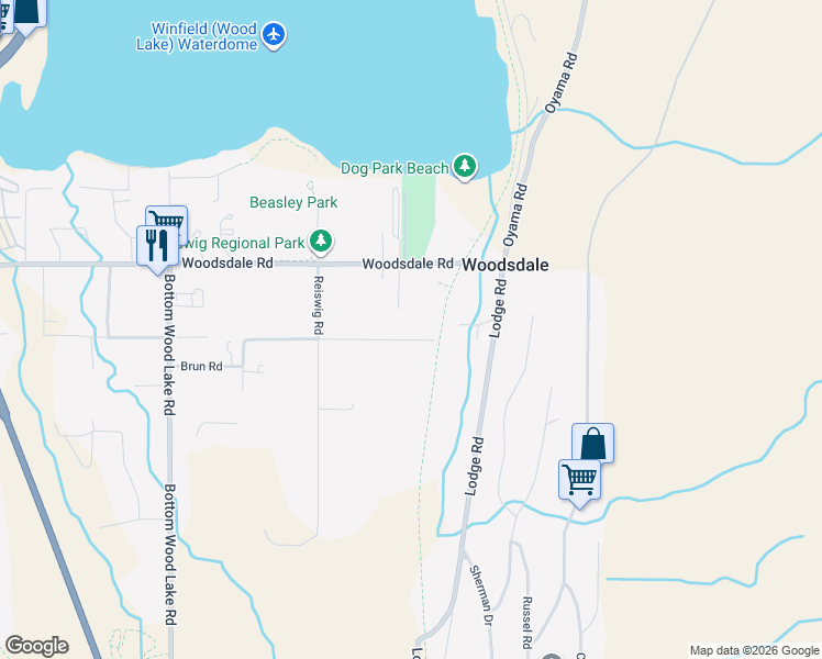map of restaurants, bars, coffee shops, grocery stores, and more near 3663 Redecopp Road in Lake Country