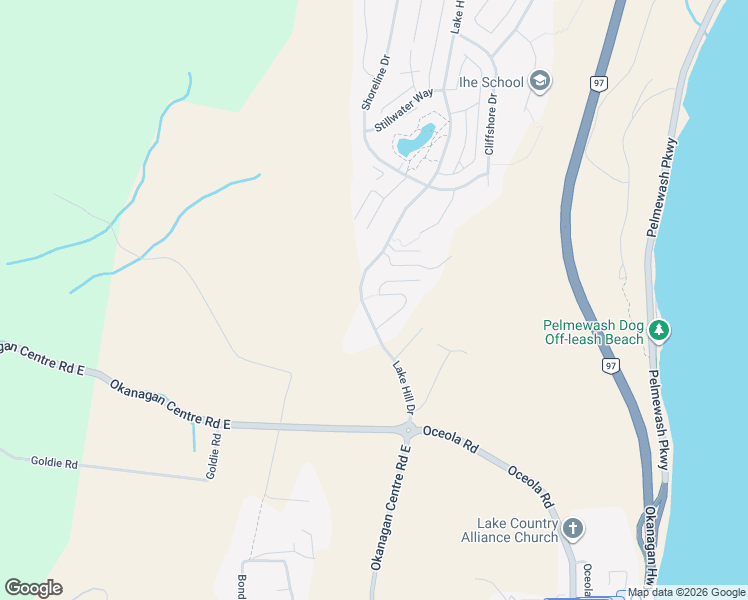 map of restaurants, bars, coffee shops, grocery stores, and more near 2609 Sylvia Road in Lake Country