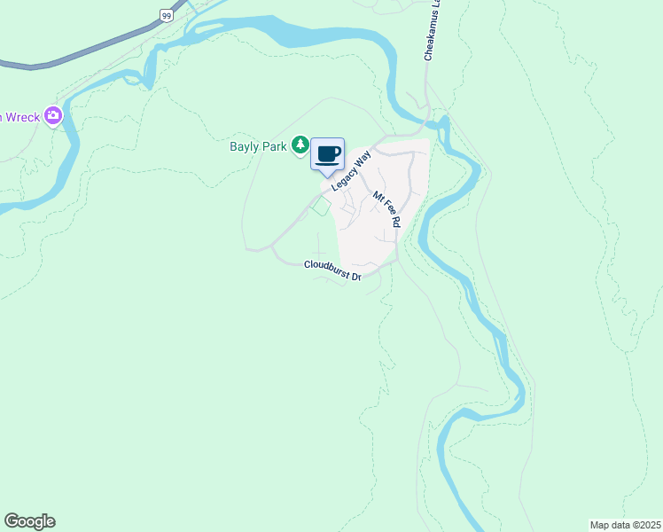 map of restaurants, bars, coffee shops, grocery stores, and more near Cloudburst Drive in Whistler