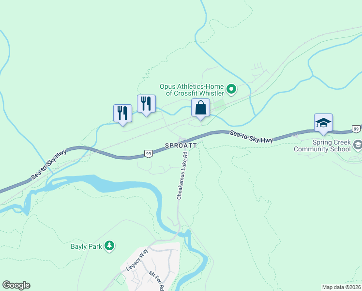map of restaurants, bars, coffee shops, grocery stores, and more near in Whistler
