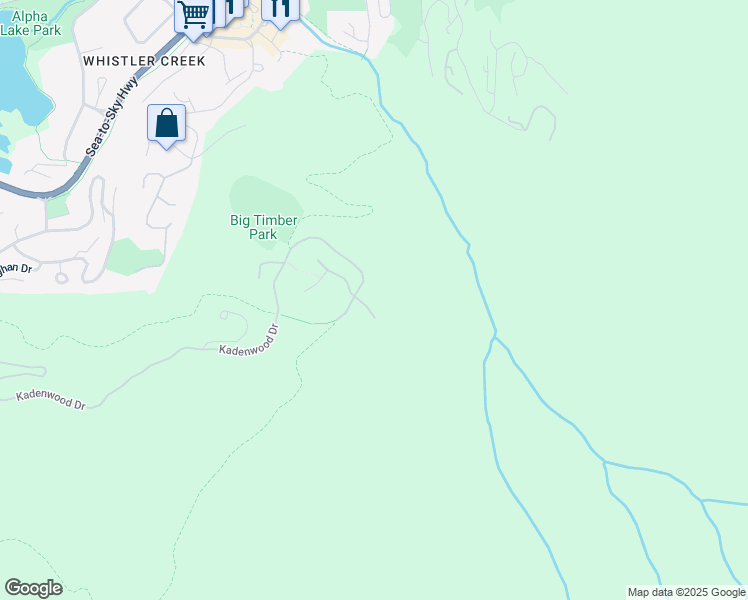 map of restaurants, bars, coffee shops, grocery stores, and more near 2963 High Point Drive in Whistler