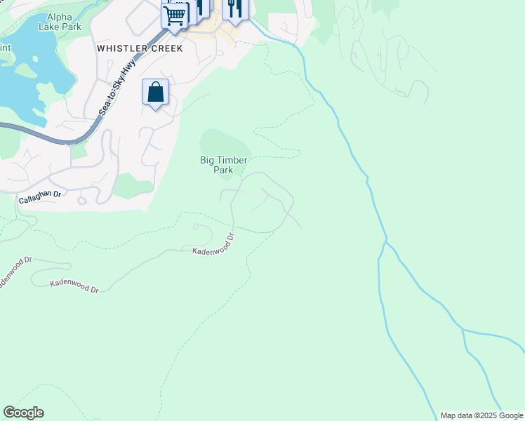 map of restaurants, bars, coffee shops, grocery stores, and more near 2932 Ancient Cedars Lane in Whistler