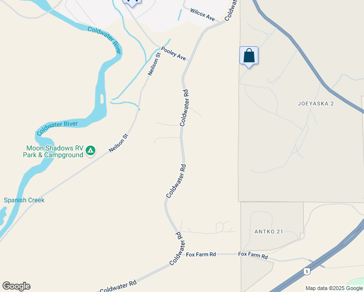 map of restaurants, bars, coffee shops, grocery stores, and more near Coldwater Road in Merritt