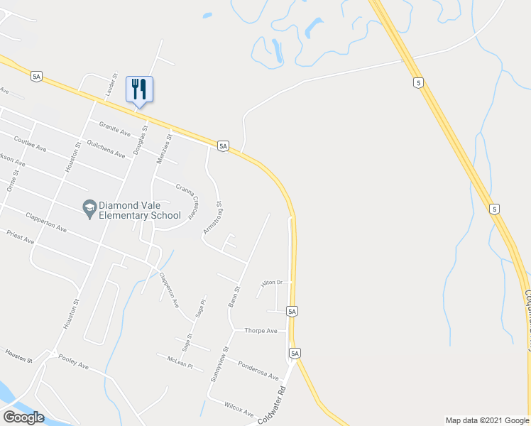 map of restaurants, bars, coffee shops, grocery stores, and more near 1751 Bann Street in Merritt