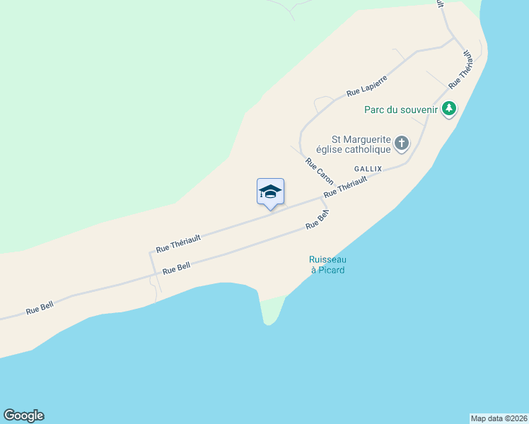 map of restaurants, bars, coffee shops, grocery stores, and more near 650 Rue Thériault in Sept-Ã�Les