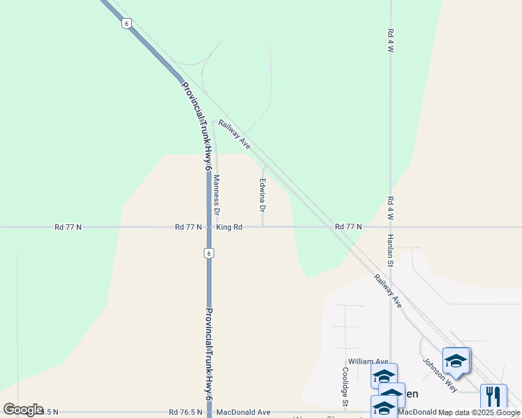 map of restaurants, bars, coffee shops, grocery stores, and more near 14 Edwina Drive in Warren