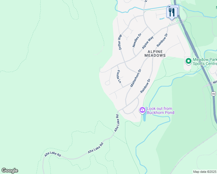map of restaurants, bars, coffee shops, grocery stores, and more near 8745 Idylwood Place in Whistler