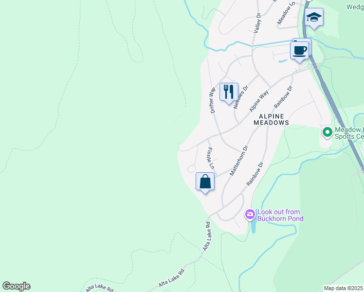 map of restaurants, bars, coffee shops, grocery stores, and more near 8279 Alpine Way in Whistler