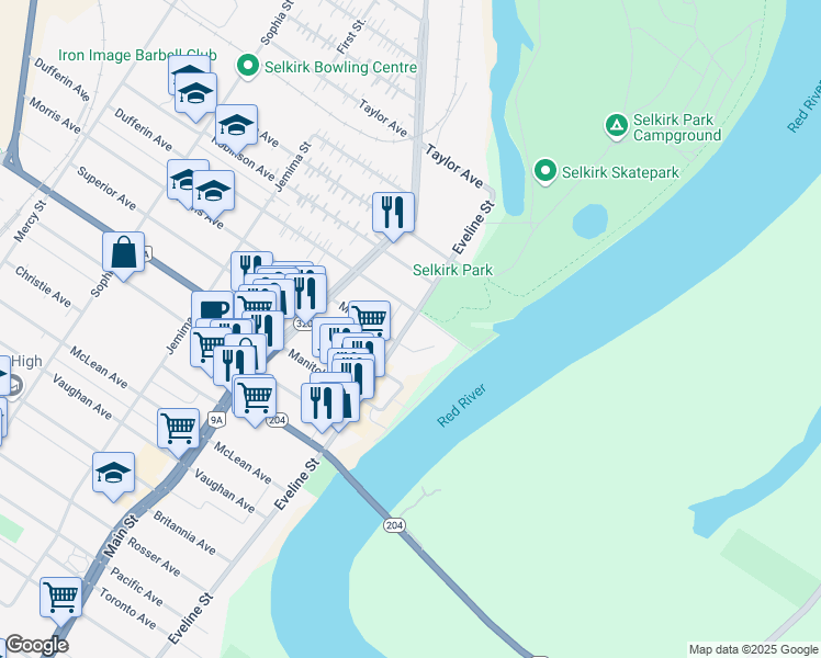 424 Eveline Street, Selkirk MB Walk Score