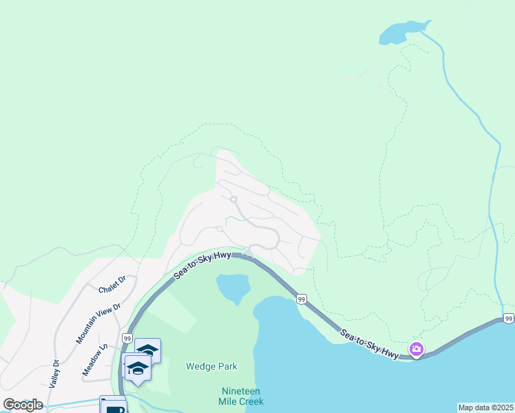 map of restaurants, bars, coffee shops, grocery stores, and more near 8409 Big Sky Terrace in Whistler