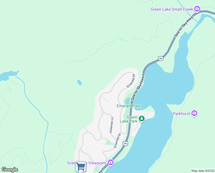 map of restaurants, bars, coffee shops, grocery stores, and more near 9391 Emerald Drive in Whistler