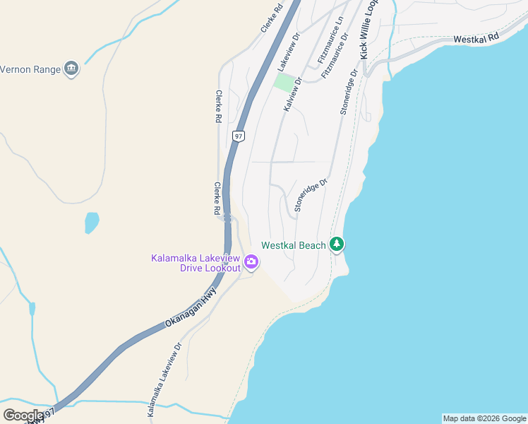 map of restaurants, bars, coffee shops, grocery stores, and more near 7924 Kalview Drive in North Okanagan