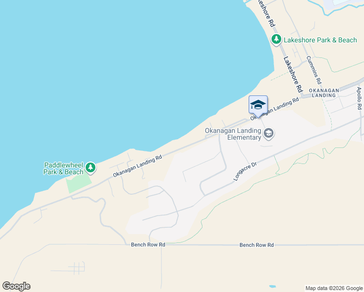map of restaurants, bars, coffee shops, grocery stores, and more near 7575 Okanagan Landing Road in Vernon