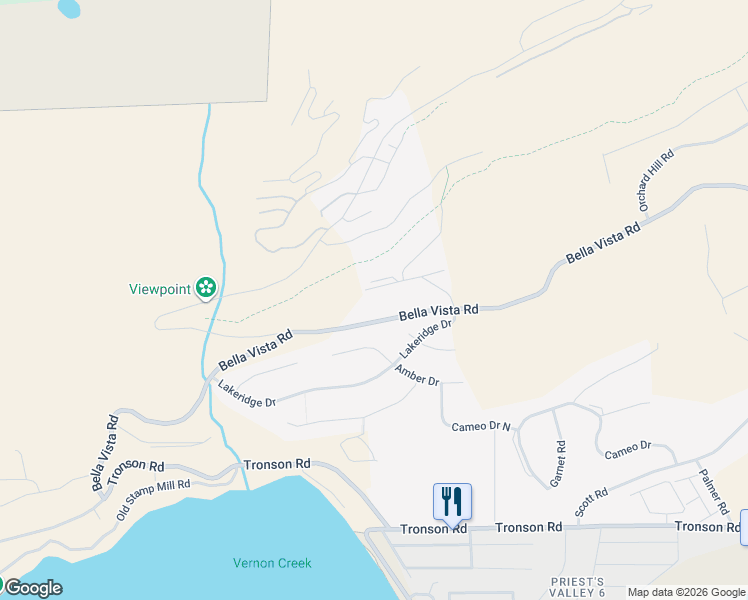 map of restaurants, bars, coffee shops, grocery stores, and more near 7084 Appaloosa Way in Vernon