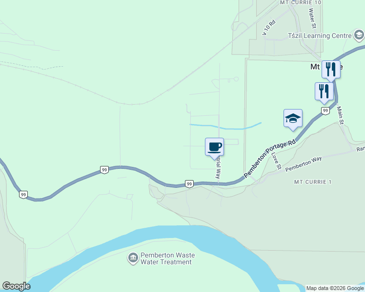 map of restaurants, bars, coffee shops, grocery stores, and more near 1920 Carpenter Road in Pemberton