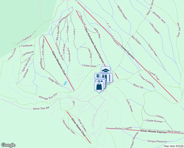 map of restaurants, bars, coffee shops, grocery stores, and more near 9885 Pinnacles Road in Vernon