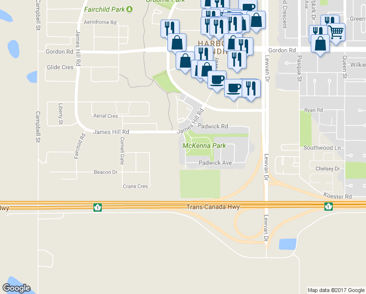 map of restaurants, bars, coffee shops, grocery stores, and more near 5042 Padwick Road in Richardson
