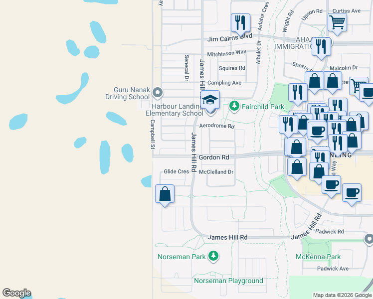 map of restaurants, bars, coffee shops, grocery stores, and more near 2 Delhaye Way in Richardson
