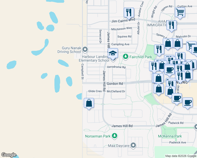 map of restaurants, bars, coffee shops, grocery stores, and more near 2 Delhaye Way in Richardson