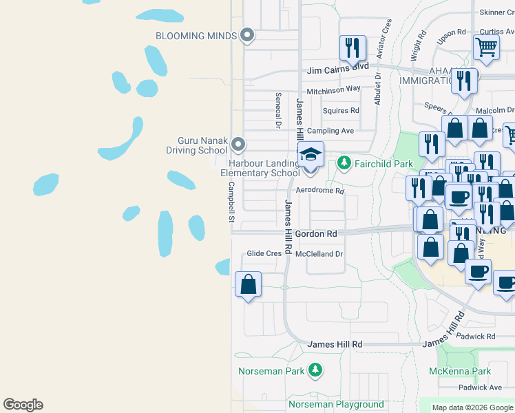 map of restaurants, bars, coffee shops, grocery stores, and more near 5722 Gordon Road in Richardson