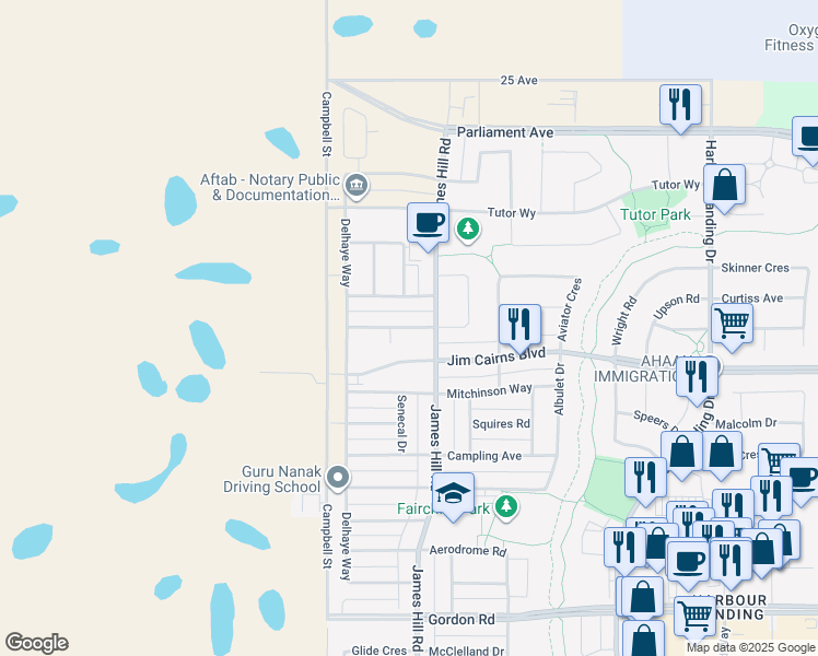 map of restaurants, bars, coffee shops, grocery stores, and more near 5501 Prefontaine Avenue in Richardson