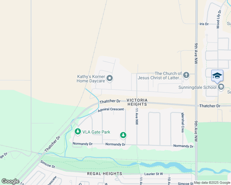 map of restaurants, bars, coffee shops, grocery stores, and more near 1145 Meier Drive in Moose Jaw