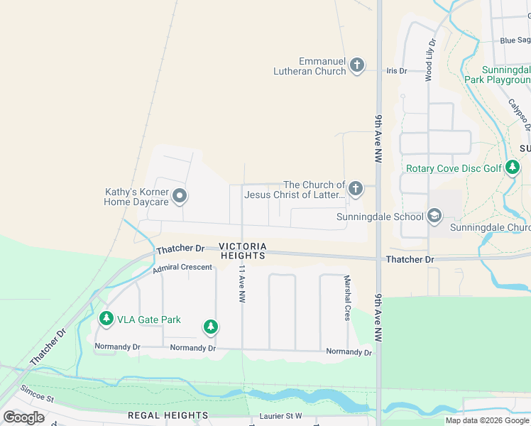 map of restaurants, bars, coffee shops, grocery stores, and more near Meier Drive in Moose Jaw