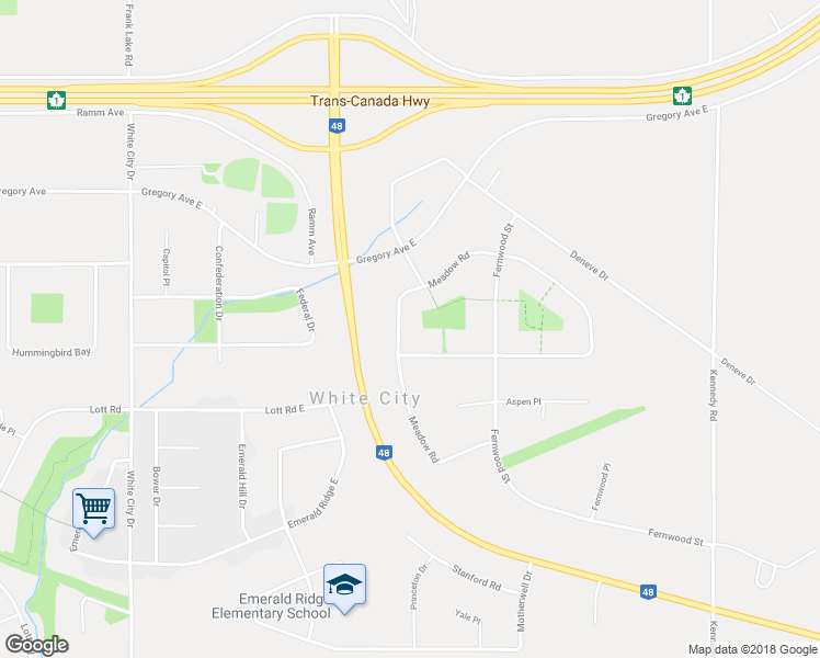 map of restaurants, bars, coffee shops, grocery stores, and more near 22 Meadow Road in White City