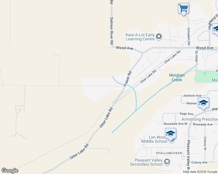 map of restaurants, bars, coffee shops, grocery stores, and more near 50 Noble Road in Armstrong