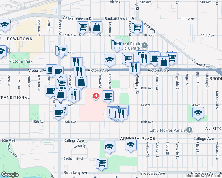 2107 Toronto Street, Regina SK Walk Score