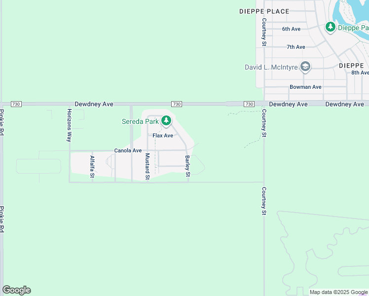 map of restaurants, bars, coffee shops, grocery stores, and more near 7920 Canola Avenue in Regina