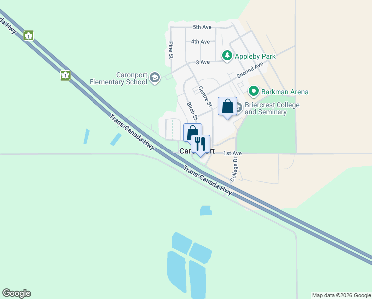 map of restaurants, bars, coffee shops, grocery stores, and more near in Caronport