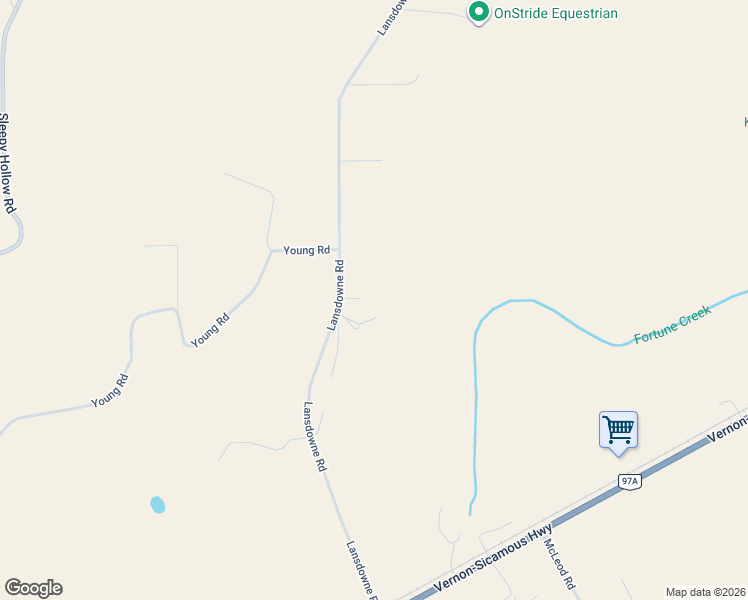 map of restaurants, bars, coffee shops, grocery stores, and more near 4100 Lansdowne Road in Spallumcheen