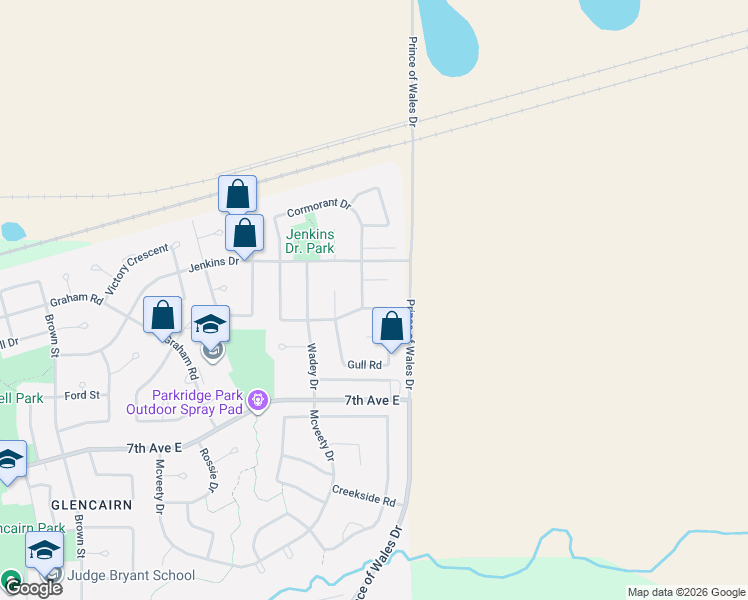 map of restaurants, bars, coffee shops, grocery stores, and more near 922 Gull Road in Regina