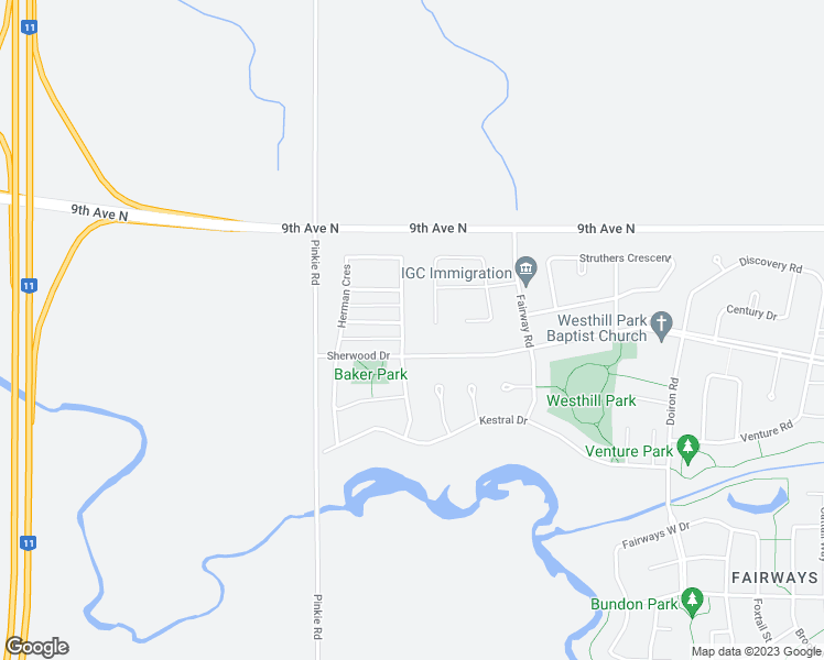 map of restaurants, bars, coffee shops, grocery stores, and more near in Regina