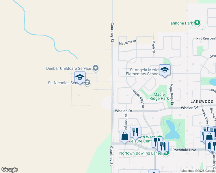 map of restaurants, bars, coffee shops, grocery stores, and more near 7341 Maple View Crescent in Regina