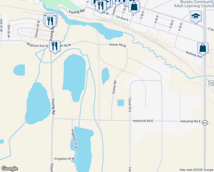 map of restaurants, bars, coffee shops, grocery stores, and more near 289 Veiner Road East in Millicent